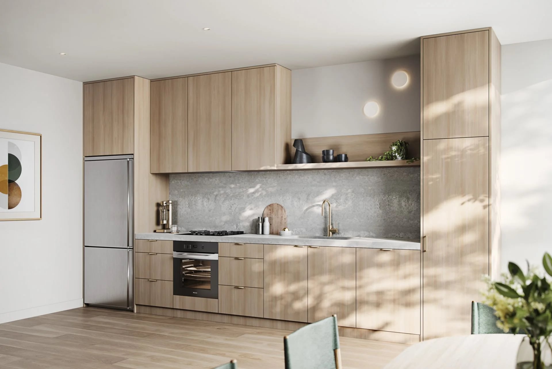 Keith Street, Hampton East. Render of an apartment kitchen.